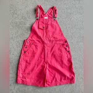 Vintage 90s Cherokee watermelon pink short overalls